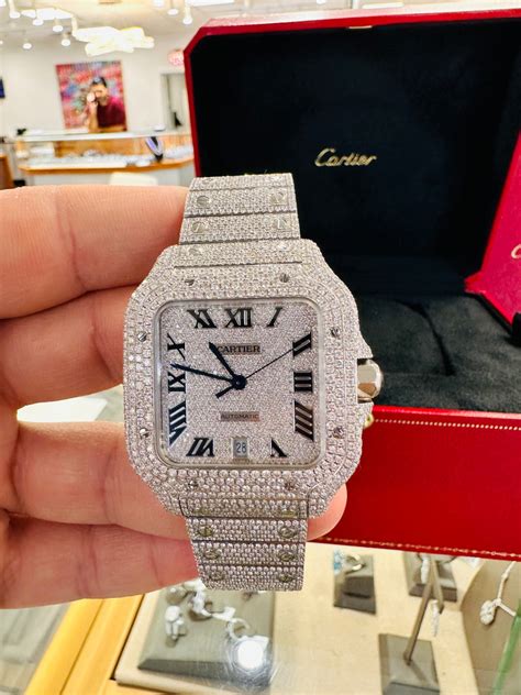 replica cartier watch bust down|iced out cartier watch price.